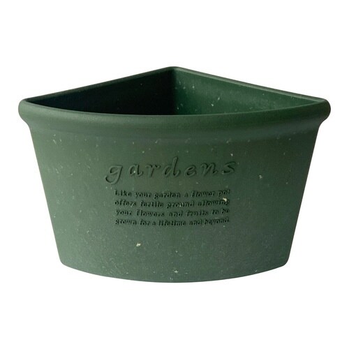 植木鉢 コーナーエコポット 古紙入り グリーン