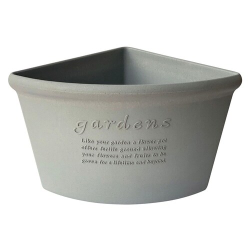 植木鉢 コーナーエコポット 木粉入り グレー