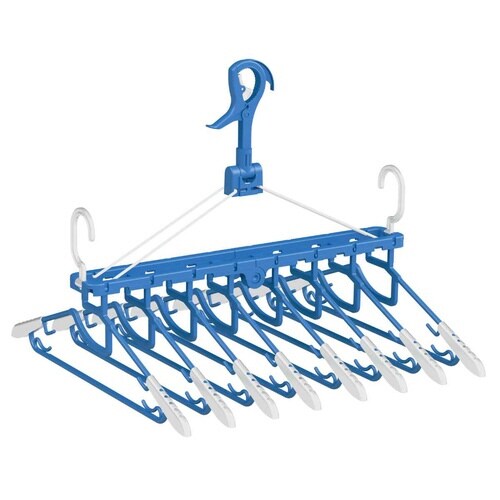 洗濯ハンガー 8連 ネオスール ブルー