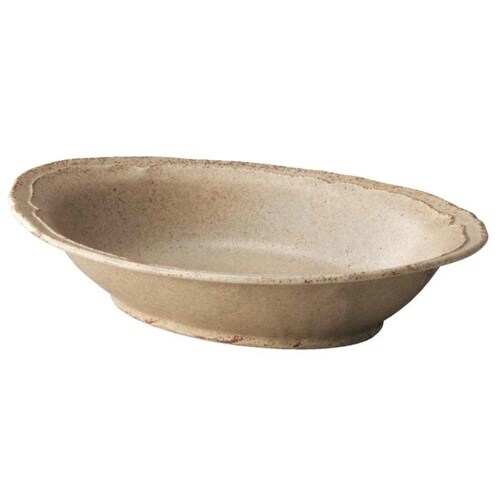 オーバルプレート 24cm 梨花 磁器 ベージュ