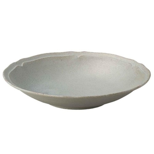 プレート 27cm 梨花 磁器 グレー