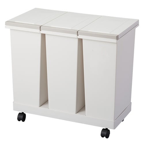 ゴミ箱 分別 3分別 20L 防臭 密閉 ホワイト