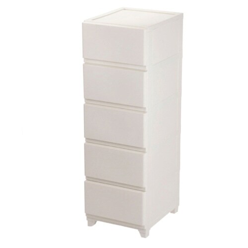 チェスト 壁付 デコニーシーヴォ 5段 ホワイト