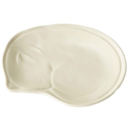 プレート 17.5cm ガット 陶器 アイボリー