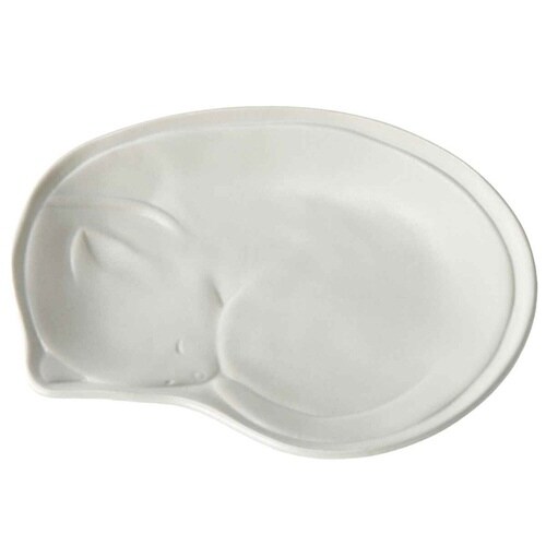 プレート 17.5cm ガット 陶器 グレー