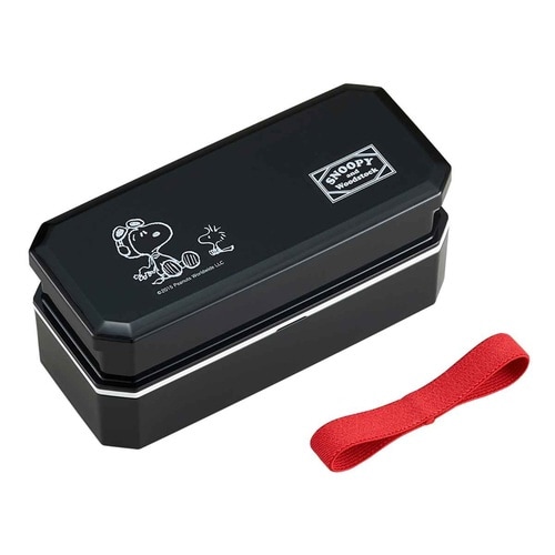 お弁当箱 2段 松花堂弁当箱 スヌーピーBlack