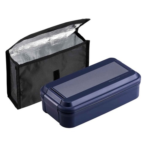 お弁当箱 メタリックスタイル 850ml ネイビー