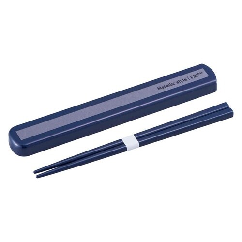 お箸セット 引きフタ箸箱セット ネイビー