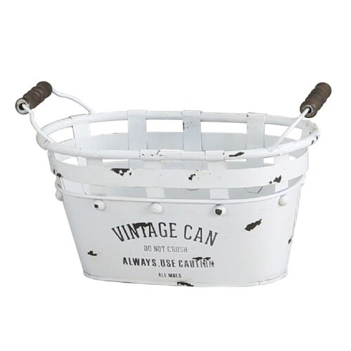 小物収納 鉢 アイアンポット ジャルダン ホワイト