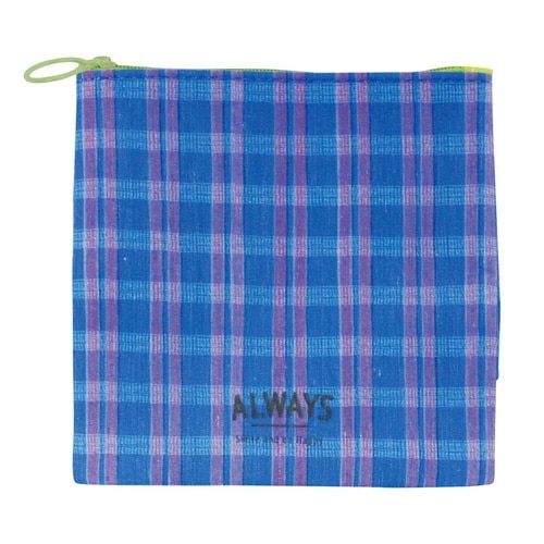 ポーチ ALWAYS スクエアポーチ ブルー