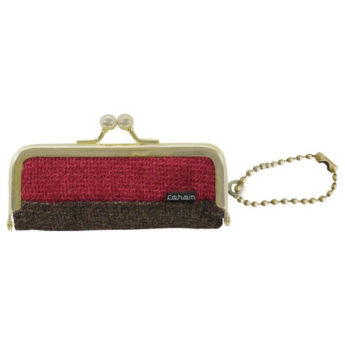 印鑑ケース coron おしゃれ がま口 レッド