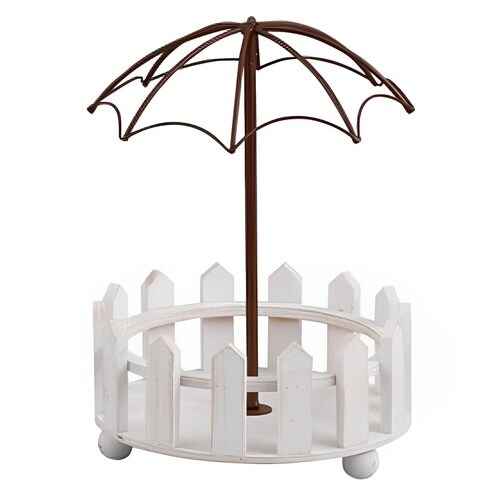 フラワースタンド ピケット パラソル ホワイト