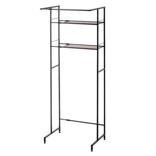 ランドリーラック 洗濯機ラック ブラック