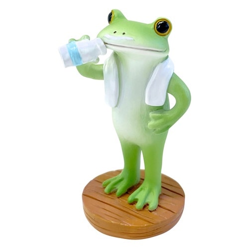 コポー 湯あがりの1杯 カエル 置物
