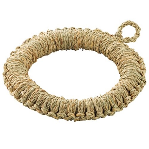 鍋敷き いぐさ 小 18cm 藍花