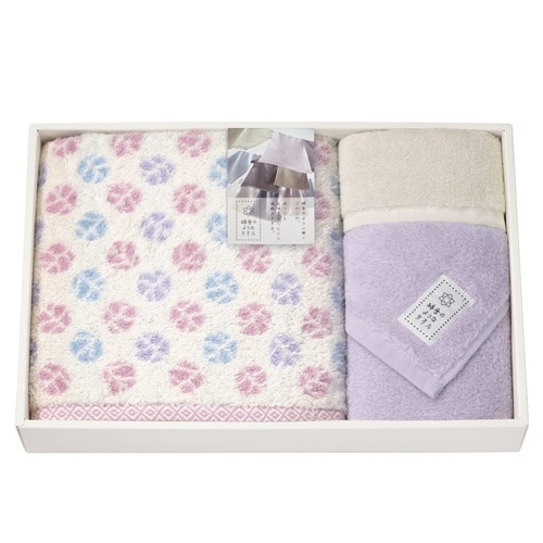 タオル ギフト ピンク×パープル