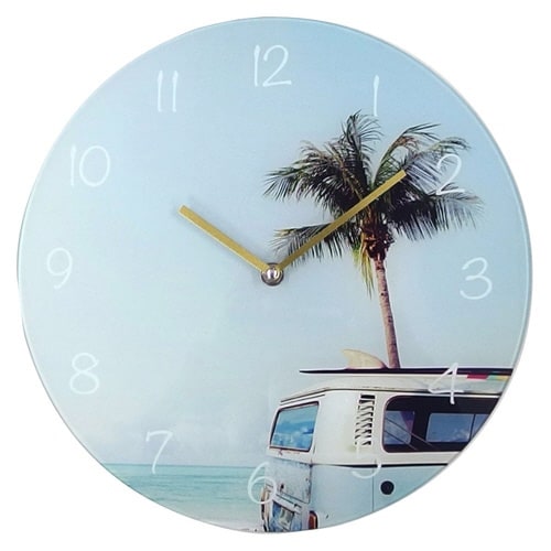 掛け時計 ガラスウォールクロック ビーチB