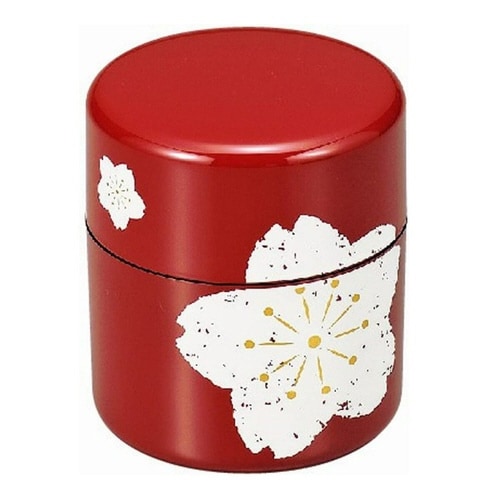 茶筒 380ml 朱桜 黒椿 HAKOYA 朱桜