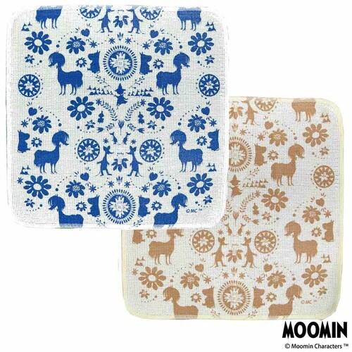 ムーミン キッチンタオル 2枚入 ブルー