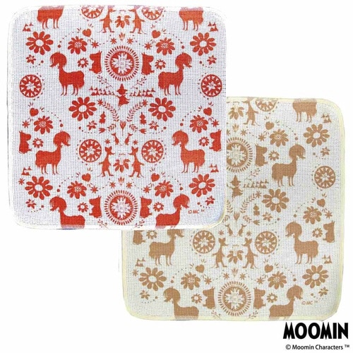 ムーミン キッチンタオル 2枚入 レッド