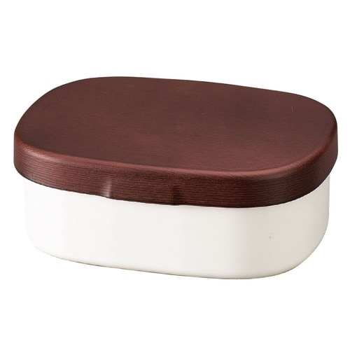 お弁当箱 木目ワンタッチランチ フローラルレッド