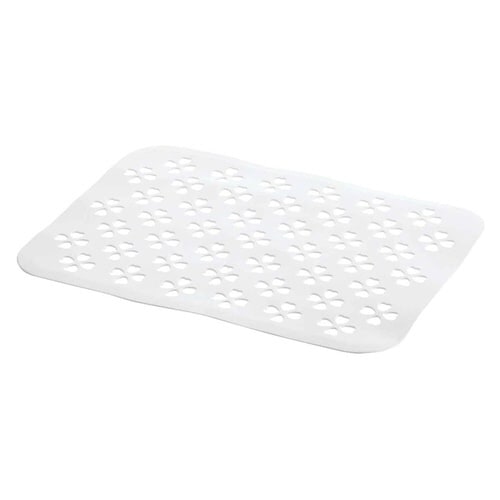 シンクマット シェリー クローバー柄 ホワイト