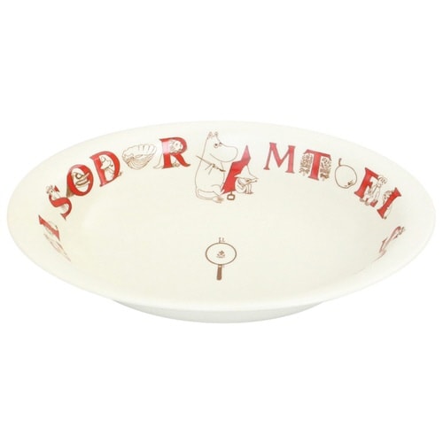 カレー皿 23.5cm ムーミン 耐熱 レッド