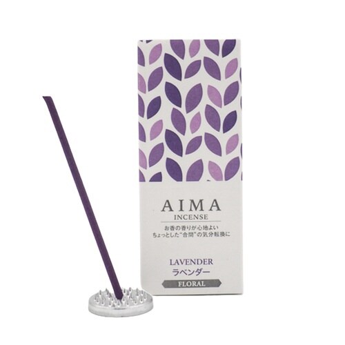 AIMA お香 15本入 香立て入 ラベンダー