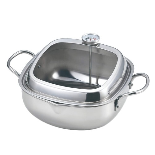 天ぷら鍋 角型 20cm IH対応 食彩亭