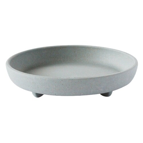 受け皿 エコプレート丸型 5号 木粉入り グレー