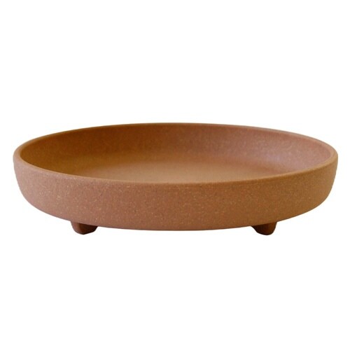 受け皿 エコプレート丸型 6号 木粉入り 素焼き