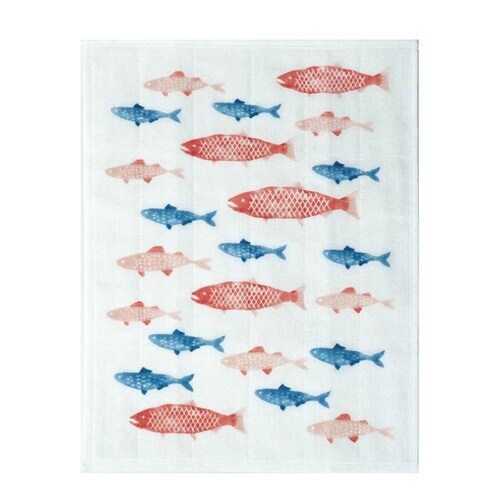 ふきん しあわせ重ねふきん 大判 サカナ