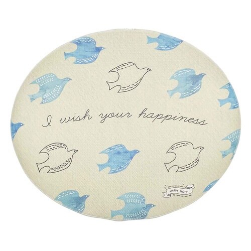 トイレマット ハッピーモチーフ 青い鳥