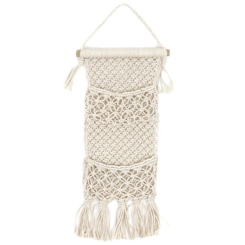 マクラメ ウォールタペストリー 2ポケット