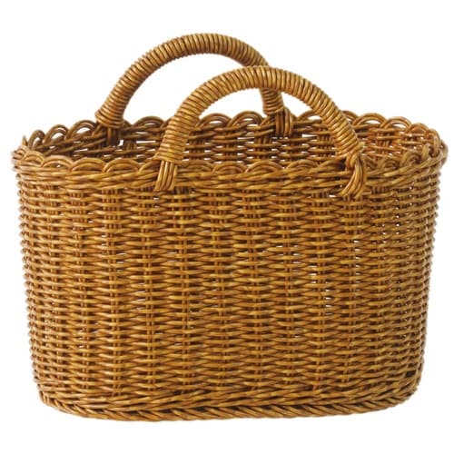 ユティル オーバルハンドルバスケットS 洗える