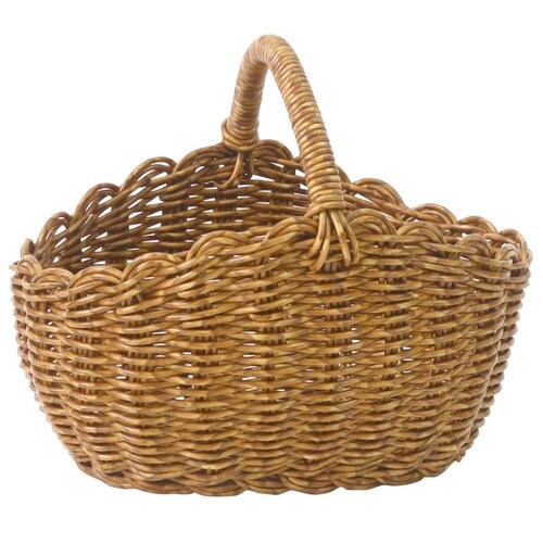 ユティル オーバルワンハンドルバスケットS 洗える