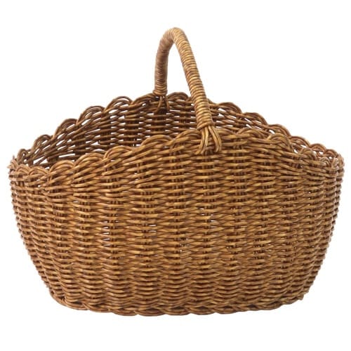 ユティル オーバルワンハンドルバスケットL 洗える