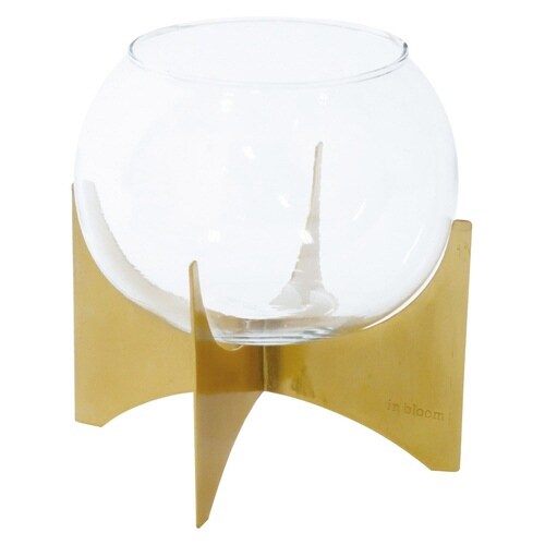 花瓶 ガラスボウルベース L インブルーム