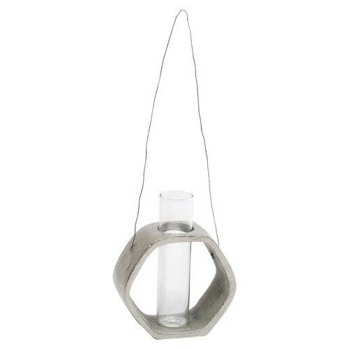 花瓶 アルミハンギングガラスベース ヘキサゴン