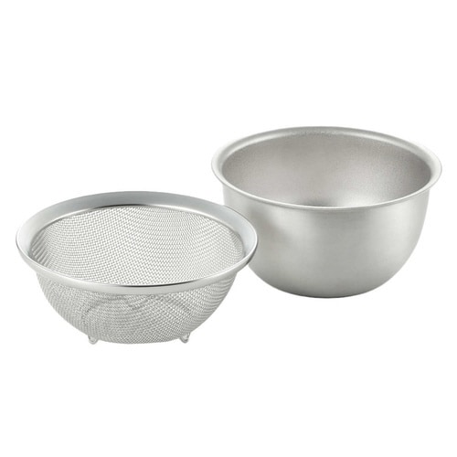 ザル&ボウル 15cm 2点セット ステンレス製