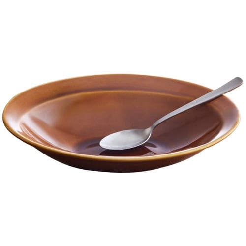 カレー皿 スプーンセット 25cm ブラウン