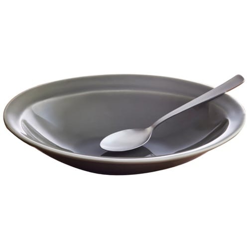 カレー皿 スプーンセット 25cm 逸品窯 グレー