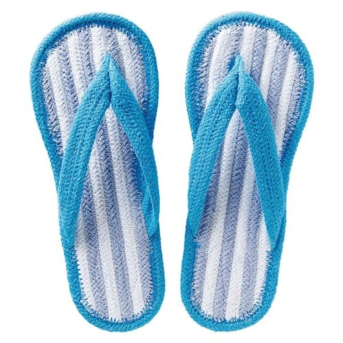 スリッパ コットンサンダル ブルー(L)