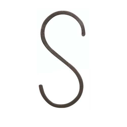 S字フック アイアン M アンティーク調 ブラック