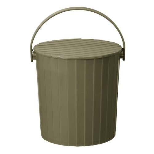 バケツ 10L 座れるマルチバケット カーキ