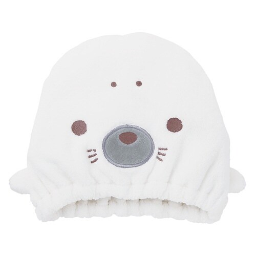 ヘアキャップ 動物 吸水 速乾 アザラシ