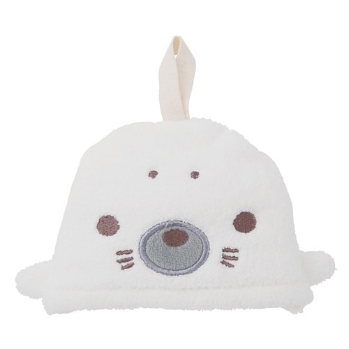 ポケットタオル ループ付きタオル 動物 アザラシ