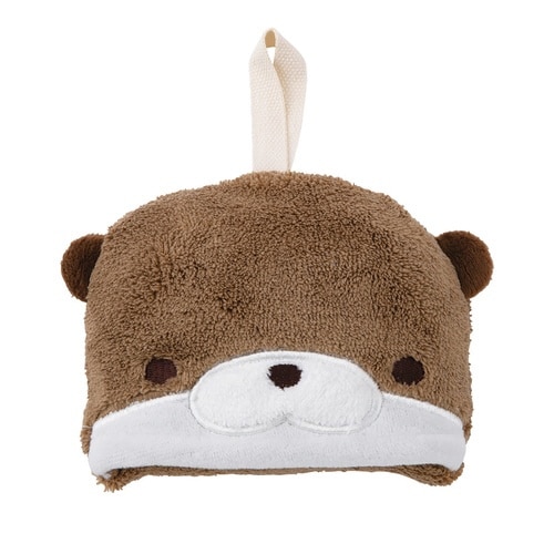 ポケットタオル ループ付きタオル 動物 カワウソ