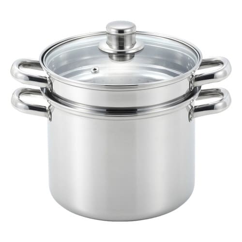 パスタポット 20cm IH対応 ガラス蓋付き