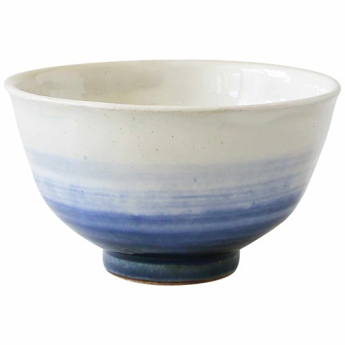 飯碗 11cm 裾濃 藍花 陶器 波佐見焼 呉須